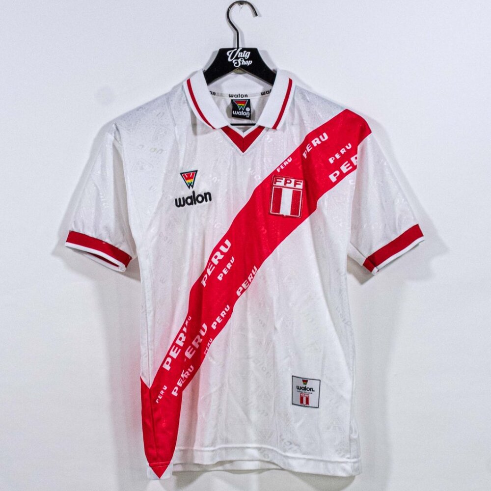 Peru Soccer Jersey 1999 Walon Futbol Small VTG 90s Sports Blokecore